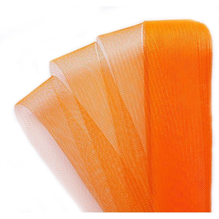 Nylon Crin Trim, Bridal Webbing “Horses hair” Assorted Colors – 40 mm W x 5 meters (Orange) Nylon Crin Trim, Bridal Webbing “Horses hair” Assorted Colors – 40 mm W x 5 meters (Orange)