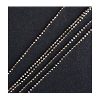 Round Ball Bead Diameter 1.5mm Continuous Chain/Trim for Jewellery, Fashion Design and More - appx 10m (Vintage Silver)