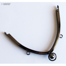 FC Roof Shape/Oval Purse Frame with Clip Lock 125x83mm with Eyelets for shoulder strap/chain (F09C Polished Dark Copper) FC Roof Shape/Oval Purse Frame with Clip Lock 125x83mm with Eyelets for shoulder strap/chain (F09C Polished Dark Copper)