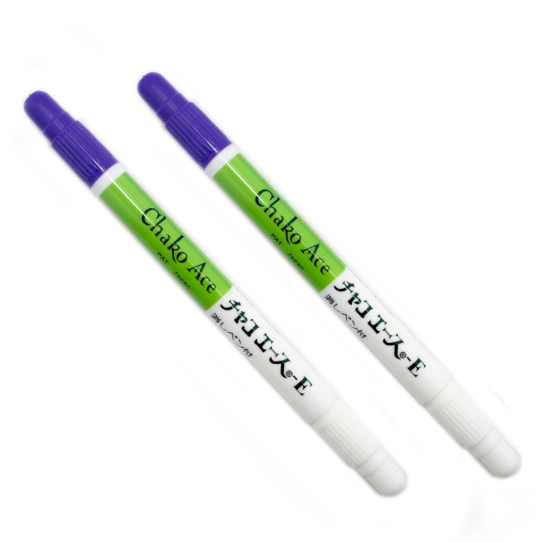 2 x Water Soluble Purple Fabric Marker Pens with Erasers 2 x Water Soluble Purple Fabric Marker Pens with Erasers