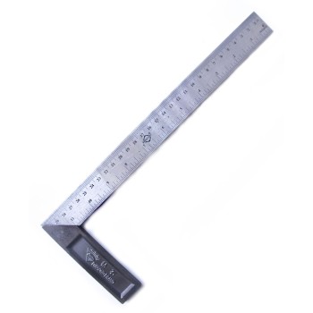 Get Solid, Precisely Marked "L" Shaped Angle Stainless Steel Square Ruler 0-30CM 0-12Inch Measuring Tool