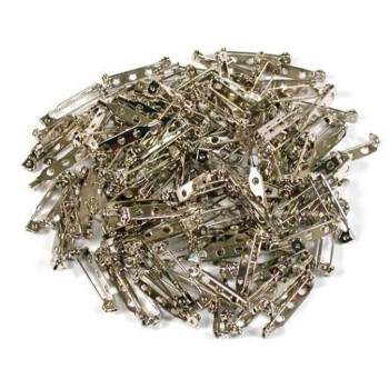 100 Pcs Safety Lock Brooch/ Name Badge Pins 20mmW 100 Pcs Safety Lock Brooch/ Name Badge Pins 20mmW