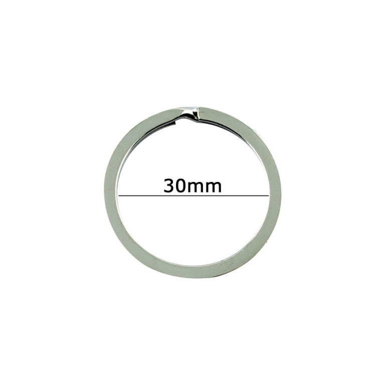 HAND® Set of 5 Silver Tone Metal Flat Stylish Keyrings - 30 mm Diameter - Rugged and Durable HAND® Set of 5 Silver Tone Metal Flat Stylish Keyrings - 30 mm Diameter - Rugged and Durable