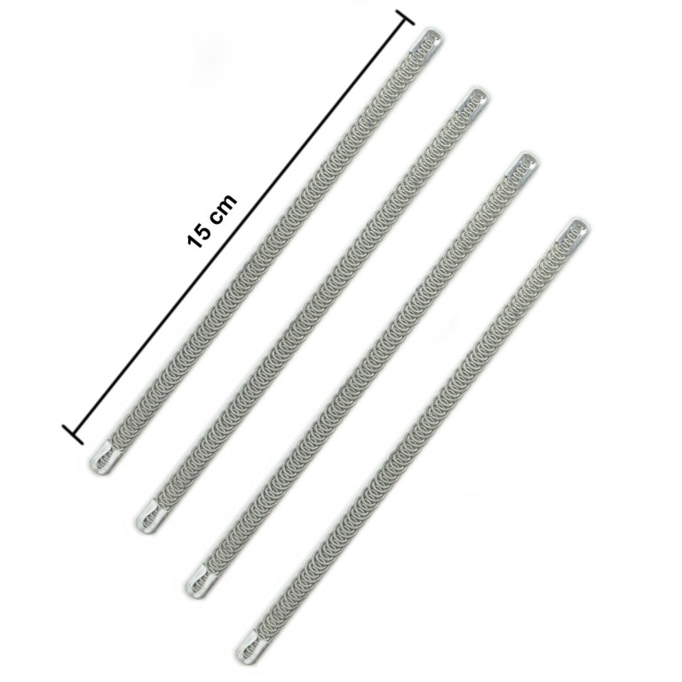 4 Pcs Metal Spiral Boning for Corsets 10mmW (Size 15 cm) 4 Pcs Metal Spiral Boning for Corsets 10mmW (Size 15 cm)