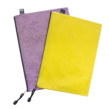 Fancy Fashion Files Colourful A4 Zip File Bags/ Fabric Tool bags/ Tough File Bags x 2