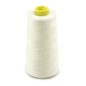 Assorted Colours 100% Polyester Threads Appx 3000m (NO.2 Off White)