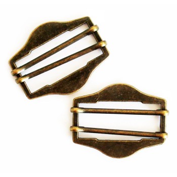 Antique Gold Metal Shoe Boots Handbag Buckle (A1829 3.8cm) - 10 Pieces