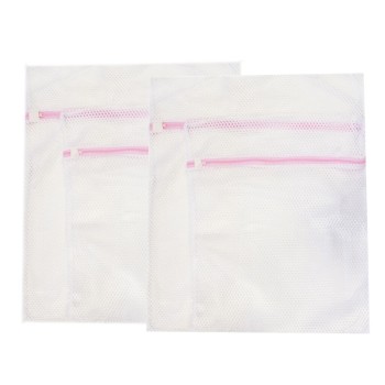 HAND Large Tough Zipped Laundry / Washing Bags -2 x 40x50cm and 2x 50x60cm, White 4 Pieces