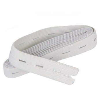 A Roll of Foldable Clean Finishing Elastic, Shorts, Skirts, Buttonhole Knit Elastic White, 2cmW, 40 metres