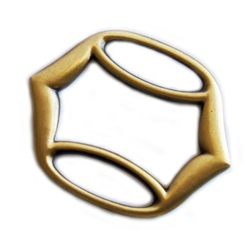 H07G Decorative Ornament Vintage Gold Tone Handbag Buckle 55x45mm