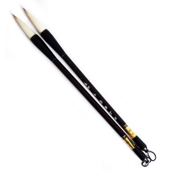 SU-16 Assorted Sizes Comfort to Hold Art & Calligraphy SUMI Brushes - Pack of 2 (Medium)
