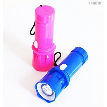 QW-9188 Bright Plastic Lightweight Torch - 10cm - Pack of 2!