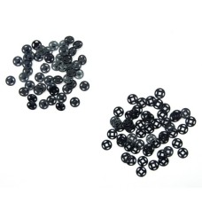 HAND® Black Plastic Two-Part Press Stud Buttons Invisible Clip On Buttons - Set of 40 Pairs - 10 mm