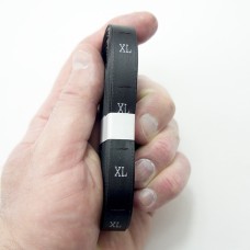 HAND® A Roll of Fold Silk Size Tabs - Black, 500pcs (Size XL)