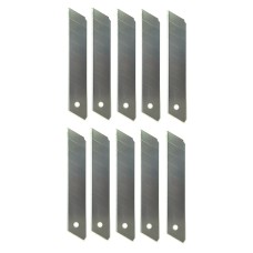 HAND® No.1404 Pack of 10 Snap-Off Replacement High Carbon Steel Blades for Cutting Knives 100 x 18 mm