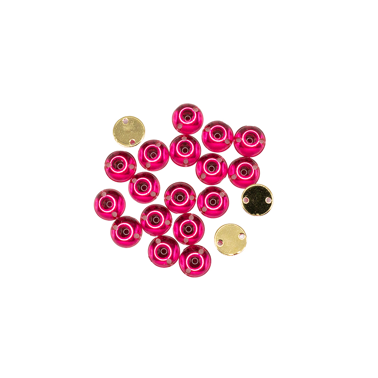 20pcs W-23 8mm Hot Pink 2-Hole Sew-On Acrylic Round Rhinestones 20pcs W-23 8mm Hot Pink 2-Hole Sew-On Acrylic Round Rhinestones