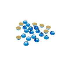20pcs W-15 8mm Sky Blue 2-Hole Sew-On Acrylic Round Rhinestones