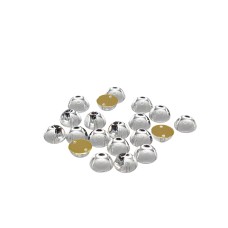 20pcs W-1 8mm Clear White 2-Hole Sew-On Acrylic Round Rhinestones
