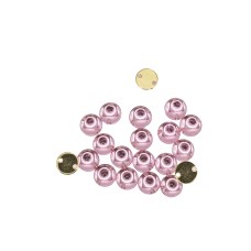 20pcs W-21 8mm Pink 2-Hole Sew-On Acrylic Round Rhinestones
