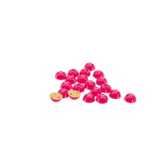 20pcs W-23 6mm Hot Pink 2-Hole Sew-On Acrylic Round Rhinestones