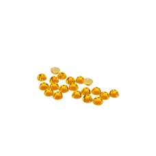 20pcs W-6 6mm Amber Gold 2-Hole Sew-On Acrylic Round Rhinestones