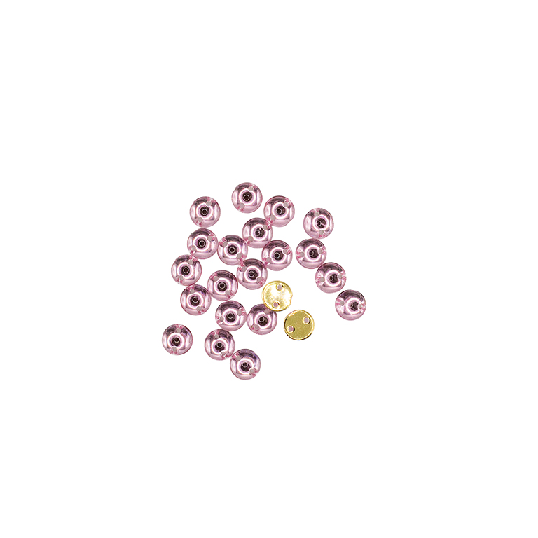 20pcs W-21 6mm Pink 2-Hole Sew-On Acrylic Round Rhinestones 20pcs W-21 6mm Pink 2-Hole Sew-On Acrylic Round Rhinestones