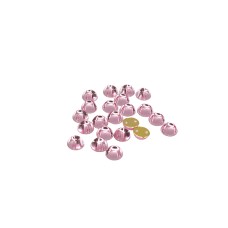 20pcs W-21 6mm Pink 2-Hole Sew-On Acrylic Round Rhinestones