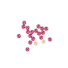 40pcs W-23 4mm Hot Pink 2-Hole Sew-On Acrylic Round Rhinestones