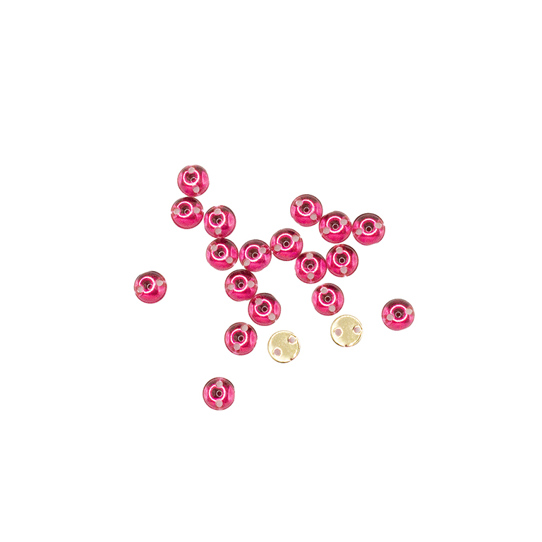 40pcs W-23 4mm Hot Pink 2-Hole Sew-On Acrylic Round Rhinestones 40pcs W-23 4mm Hot Pink 2-Hole Sew-On Acrylic Round Rhinestones