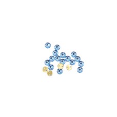 40pcs W-15 4mm Sky Blue 2-Hole Sew-On Acrylic Round Rhinestones
