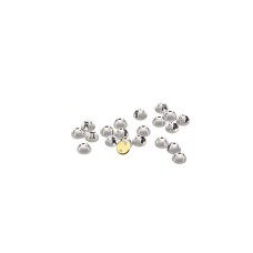 40pcs W-1 4mm Clear White 2-Hole Sew-On Acrylic Round Rhinestones