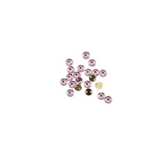 40pcs W-21 4mm Pink 2-Hole Sew-On Acrylic Round Rhinestones