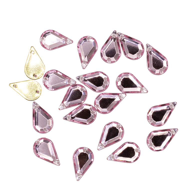 20pcs W-21 8x13mm Pink 2-Hole Sew-On Acrylic Teardrop Rhinestones 20pcs W-21 8x13mm Pink 2-Hole Sew-On Acrylic Teardrop Rhinestones
