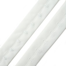 HAND® HE18 1 Metre Bra Continuous Single Hook and Eye Polyester White Tape