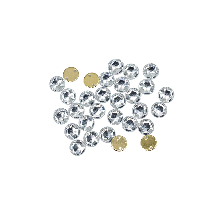 30pcs W-1 Round Acrylic Flat Back Rhinestones with 2 Holes, 8mm Sewing Acrylic Beads – Flatback Gems for DIY Crafts, Sewing, Embellishments & Decoration - Clear White 30pcs W-1 Round Acrylic Flat Back Rhinestones with 2 Holes, 8mm Sewing Acrylic Beads – Flatback Gems for DIY Crafts, Sewing, Embellishments & Decoration - Clear White