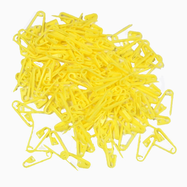 HAND ® Yellow Plastic Safety Pins for Garment Label Hang Tags Fasteners Assorted Colours - Pack of 1000 HAND ® Yellow Plastic Safety Pins for Garment Label Hang Tags Fasteners Assorted Colours - Pack of 1000