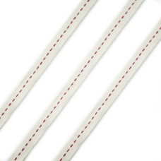 HAND® Cream and Red Cotton Flat Rope for Garment Embellishment etc - 5 metres x 10 mm