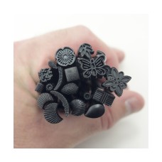 HAND® Set of 20 Styles Steel Leather Carving Craft Tool Stamps Punches - Dark Black Metal Tone