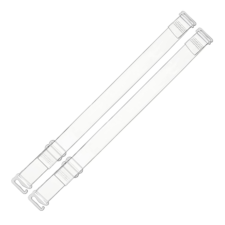 Lystaii 4 Pair Clear Bra Straps Invisible Transparent Adjustable 10mm