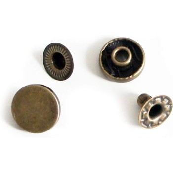 633 4-part Plain Flat Top Press Stud Buttons - pack of appx 210g (633 Silver) 633 4-part Plain Flat Top Press Stud Buttons - pack of appx 210g (633 Silver)